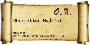 Oberritter Noémi névjegykártya