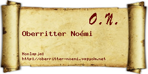 Oberritter Noémi névjegykártya